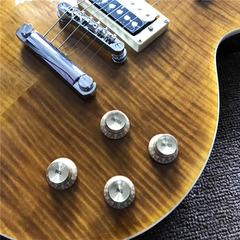 Nueva llegada de brown de guitarra eléctrica con chrom hardware y diapasón de palisandro , todos los colores están disponibles ,envío rápido guitarra