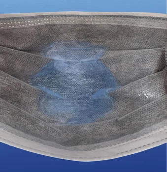 4-capa Desechables Mascarillas de Carbón Activado Tela No tejida de Empaquetado individualmente Protección contra el Polvo en la Boca de la Máscara