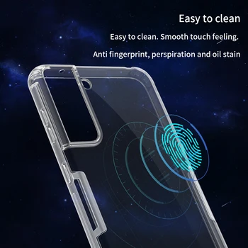 NILLKIN Caso Para Samsung Galaxy S21+ S21 Además de la cubierta de Fino Transparente de Silicona Suave Cubierta Posterior a prueba de Golpes Anti-golpe de Teléfono de la Bolsa de Caso
