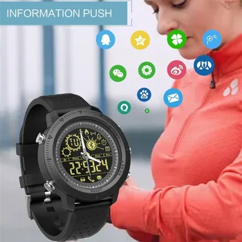 COXRY al aire libre del Deporte del Reloj de los Hombres Smartwatch de Pantalla Dual Digital Analógico Reloj Inteligente Podómetro, Cronómetro Electrónico Relojes de Pulsera