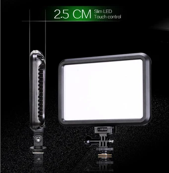PT-12B Slim Luz de Vídeo LED Bi-Color y Regulable Pantalla LCD RÉFLEX digital Studio de Luz LED de la Lámpara del Panel 3200-5600K para la Cámara Videocámara DV