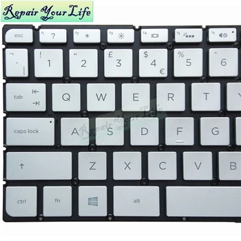 Para HP Spectre x360 15-ap 15t-ap 15-ap000 15t-ap000 reino unido diseño de plata con luz de fondo teclado del ordenador portátil de nueva 841266-031 HPM15G83GBJ820