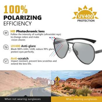 LIOUMO Nueva de Aluminio Magnesio Fotocromáticas Polarizado Gafas de sol de los Hombres Camaleón de Conducción Gafas de Mujeres Anti-Deslumbramiento UV400 zonnebril