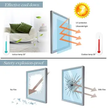 Ancho 40/50/60/70/80/90 por 500 cm de Un Espejo que la Película de la Ventana,Auto-adhesivo Reflectante de Vidrio de Privacidad Tinte para el Control del Calor Solar de Película