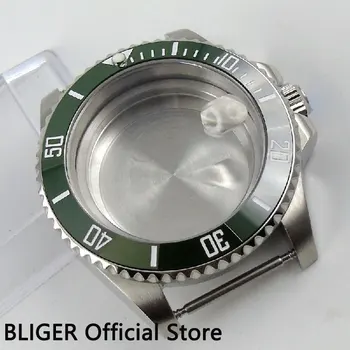 40MM Verde Bisel de Cerámica de Cristal de Zafiro de la caja del Reloj Ajuste De ETA 2836 Movimiento Automático C99