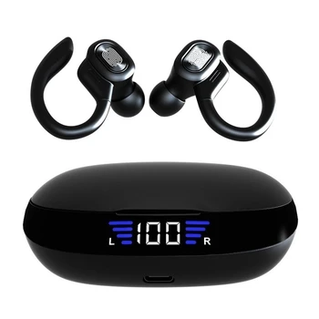 Auriculares Bluetooth, Auriculares Inalámbricos Con Micrófono Deporte Auriculares Gamer TWS HD de Sonido HIFI Auriculares de Control Táctil 2600mAh