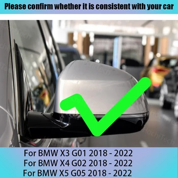 Coche de sustitución Lado 2pcs Estilo de diseño de Fibra de Carbono Espejo Retrovisor Cubierta de Tapas para BMW X3 X4 X5 G01 G02 G05 2018-2022