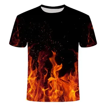 2020 de verano de alta calidad, 3D lllusion imagen de la camiseta de los hombres de la serie de verano de impresión casual 3D T-shirt top Tee más el tamaño de 6XL
