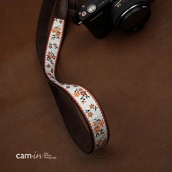 Cam7547 cámara RÉFLEX digital correa de Suave bordado Chino de estilo algodón tejido de hombro correa para el cuello de las señoras
