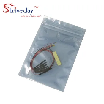 10/50/100 pc 1206 SMD Pre-soldadas micro cable de litz LED lleva resistor de 20 cm de 8 a 12 V Modelo de BRICOLAJE