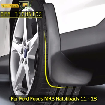 4pcs Guardabarros del Coche Colgajos de Barro salpicaderas Mudflaps para Ford Focus 3 MK3 Hatchback 2011 2012 2013 2016 2017 2018