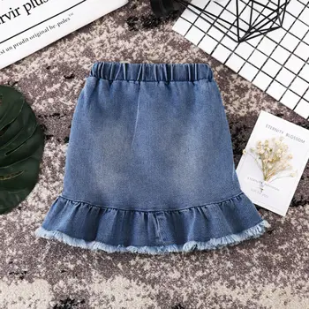 Niño Niños Niñas Azul de Mezclilla Falda Mini Vestido Corto de Jean Falda de moda Casual Cómodo