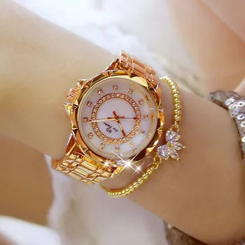 La moda Elegante Rojiza Dial de las Mujeres Relojes de Cuarzo de la Marca de Lujo de las Señoras Reloj de Mujer relogio feminino 2020 Reloj Para las Mujeres