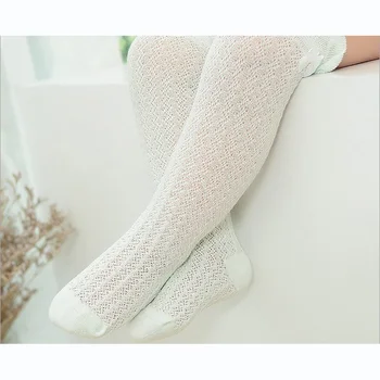 2019 nuevo llegó calcetín de verano de la primavera de 0-5 años de edad neto de algodón bebé Recién nacido los niños sólidos de alta de Tejer calcetines de la Rodilla Lindo Pierna 3pair