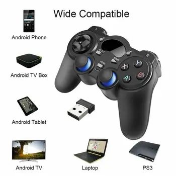 2 Jugadores 2.4 G Wireless Game Pad Controller Para Android Teléfono Inteligente Joystick Para el Cuadro de TV Android Para PC, Joysticks