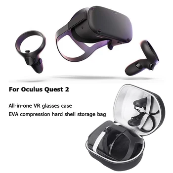 Estuche de EVA Duro Caparazón de Protección a prueba de Golpes Bolsa de Almacenamiento para el Oculus Quest 2 VR Headset Controlador Táctil Accesorios
