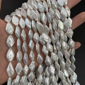 De agua Dulce Natural de la Perla Perlas de Rombo Forma de Punzón Suelta Perlas Para la joyería DIY collar pulsera accesorios