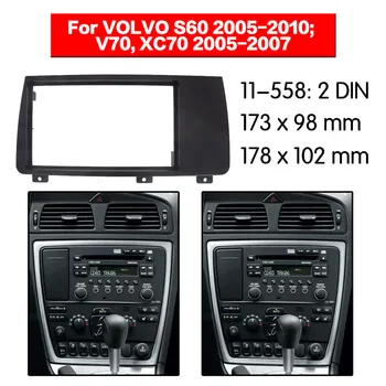 11-558 de Calidad Superior de la Radio de la Fascia para VOLVO S60 2005-2010 V70 XC70 2005-2007 Estéreo Fascia Dash CD Trim Kit de Instalación de 2 din