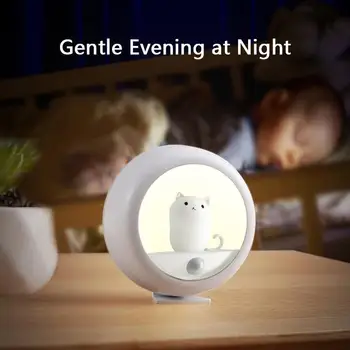 Lámpara de noche para Niños de Movimiento Sensor de Luz Aseo Iluminación Led Detector de Movimiento Lamparita Niño USB Recargable de la Luz de la Noche