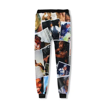 Nueva Casual de los Hombres/de las Mujeres en 3D de la Ropa de Hip Hop de Chándal de Impresión 2pac Tupac 2 Pieza con Capucha y Pantalones de los Trajes de los Conjuntos de
