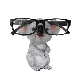 Lindo Koala Figurillas De Animales Estatuas De Resina Gafas De Soporte De Lápiz Soporte De Gafas De Sol Contenedor De Escritorio De La Decoración Del Hogar, Regalos Creativos