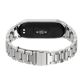 Para Xiaomi mi band 5 correa de pulseira de la banda 3 4 Pulsera de Metal Inoxidable Opaska Correa Miband 5 xiomi xaomi Pulseras accesorios