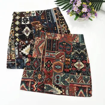 Cintura Alta Bordado Mini Falda Para Las Mujeres 2020 Verano Boho Literaria Niñas Coreano Elegante Patrón De Una Línea De Envoltura De Faldas Faldas Vintage