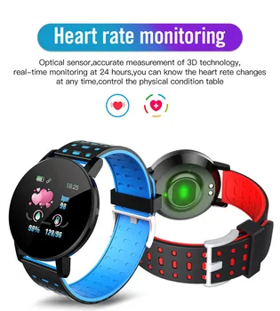 119Plus los relojes Inteligentes Para las Mujeres Impermeable de los Deportes de Smartwatch Monitor de Frecuencia Cardíaca Presión Arterial Funciones de Reloj Digital Reloj