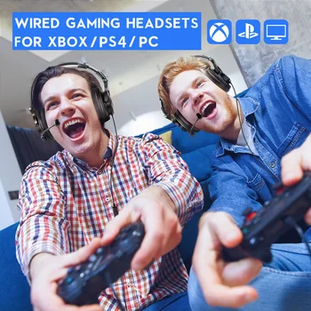 Oneodio A71D Gaming Headset Gamer de PC de 3.5 mm en la Oreja los Auriculares Estéreo con Cable Juego de Auriculares Con Micrófono Para PS4/Xbox/Teléfono