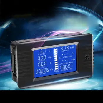 CC 0-200V 50A/100A/200A/300A Probador de la Batería del Monitor de Corriente de Voltaje de la Impedancia de la Capacidad Vatios Amperios de Potencia de Energía Medidor de Tiempo