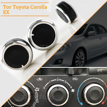 Para el Toyota Corolla EX AC 3pcs Por Conjunto de Aire Acondicionado de los Automóviles de Girar el Interruptor de Mando de CA Pomo de Coche de Estilo