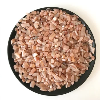 De Naranja Natural piedra de la luna de cristal de grava Piedras Mineral de Cuarzo Specime de Sanación Reiki Tanque de Peces Maceta de Decoración 5—9 mm