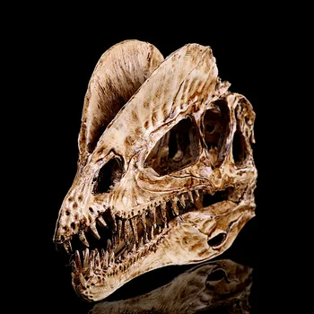 Resina De Artesanía Decoración De Dinosaurios Cráneo Estatuas Creativa Decoración De La Barra Cráneo Escultura Creativa De La Casa Adornos