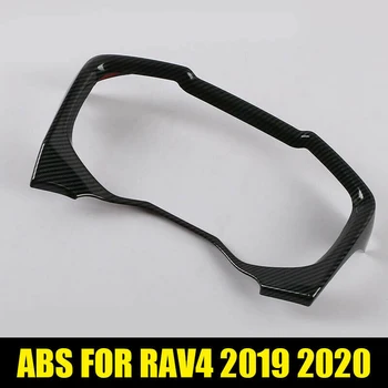 Diseño de Fibra de carbono Panel Decorativo Dash Marco del Panel de Cubierta de guarnición para Toyota RAV4 2019 2020( a la Izquierda del Timón)