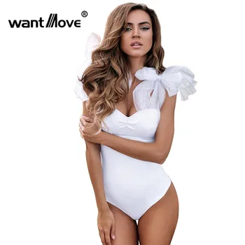 Wantmove 2019 sexy v-cuello sin mangas mameluco de las mujeres traje de verano de malla vendaje patchwork mono mono WM211