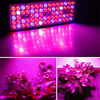 Espectro completo de 25W 45W LED Fito Lámpara de Luces de crecimiento de 75 144 Led 85-265V 380-780nm Diodo LED Fitolampy UV, IR LED Bombilla Para las Plantas