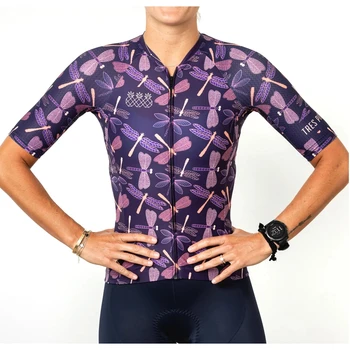 Tres pinas tops de las mujeres Jersey de ciclismo ciclismo mtb ropa maillot de la bicicleta traje de verano de manga Corta camisetas de cortos al aire libre equipo de ropa