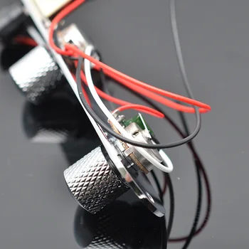 Cromo/Oro/Negro de 3 vías con Cable Cargado de Precableado Placa de Control del Arnés del Interruptor de Perillas para TL Tele Partes de Guitarra Telecaster