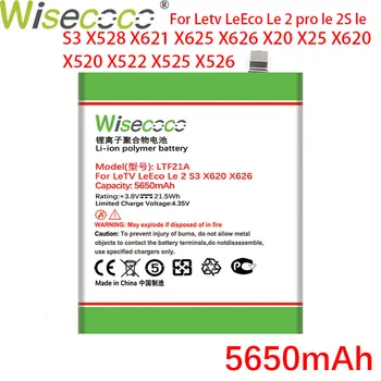 WISECOCO 5650mAh LTF21A Batería Para Letv LeEco Le 2 pro le 2S le S3 X528 X621 X625 X626 X20 X25 X620 X520 X522 X525 X526 de la Batería