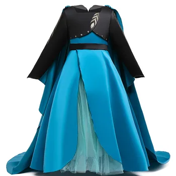 Fantasía de Niña Princesa Vestidos para Niñas Elsa Traje de Bling Cristal Sintético Blusa Elsa Vestido de Fiesta de los Niños la Reina de la Nieve de Cosplay