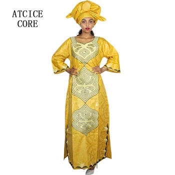 Africanos vestidos para las mujeres el envío libre del diseño de la moda africana bazin riche vestido largo LA063#