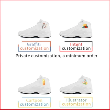 2020 Personalizado Nuevo Mens Zapatillas de deporte Cómoda de la Moda de Diseño de Logotipo de Deportes de Pisos de Alta Calidad DIY Transpirable Zapatos de Baloncesto F14WF14B