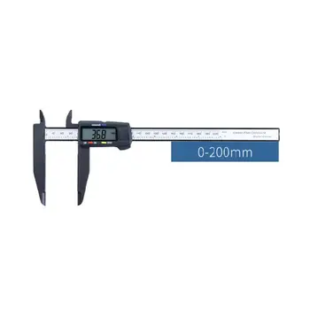0-200 mm/0.2 mm Digital Vernier Caliper Pantalla LCD mm/pulgada Micrómetro Regla de Calibre