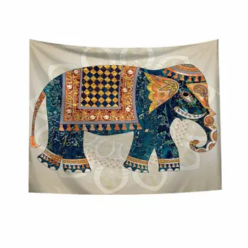 Bohemio Elefante De Tapices De La India Para Colgar En Pared De Impresión Colcha Tiro De Decoración Para El Hogar