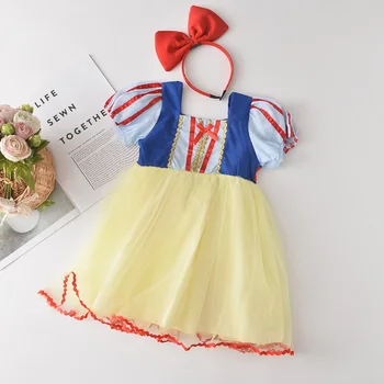 Niña de Vestido Casual 2021 Nueva Moda de Verano de la Princesa Vestidos de las Niñas Dulce Trajes Lindos Trajes de Bebé Vestido de las Niñas Vestidos para 3 7Y
