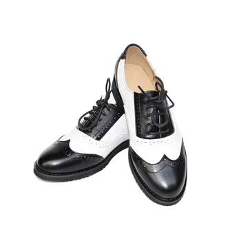 Patente de Cuero de la Vendimia de Oxford, Encajes Blanco Negro los Hombres de Oxford Plano de los Zapatos de los Hombres NOS Tamaño 6-12.5 Cómodos Zapatos de Cuero de los Hombres batai