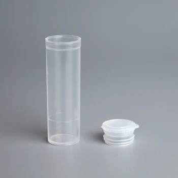 100PCS/LOT ENVÍO GRATIS 5ML Pequeña botella de plástico de 5 ml, de Polipropileno Farmacia Viales (Píldora de Contenedores) con snap pac