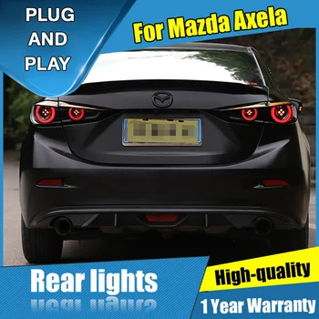 2PCS Car Styling para Mazda 3 Axela Sedan luces Traseras-2019 para Axela TODOS los LED de la Lámpara de Cola+Señal de Giro+Freno+Inversa de luz LED