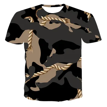 Para el año 2020 La moda de ocio popular nuevo diseño de camuflaje de la impresión en 3D T-shirt para Hombres versátil camiseta de la personalidad de cuello redondo s-6xl