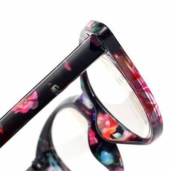 NYWOOH de la Moda de Ojo de Gato Gafas de Lectura de las Mujeres de Imitación de Diamante de Impresión Anti-fatiga de la Hipermetropía Anteojos de Dioptrías + 1.5 2.0 2.5 3.0